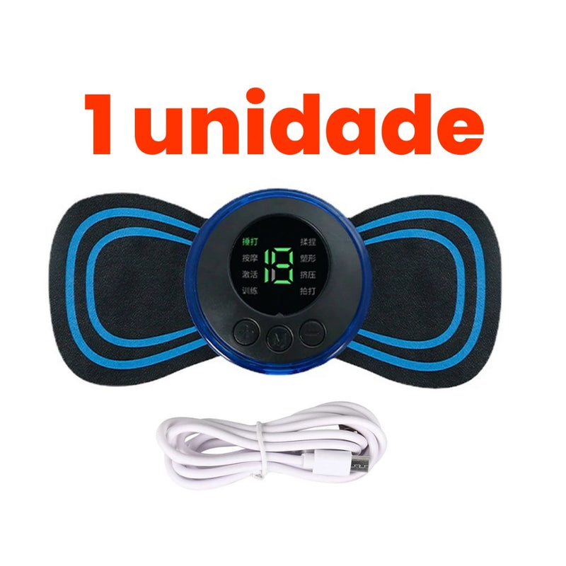 KIT Mini Massageador EMS Estimulador Elétrico