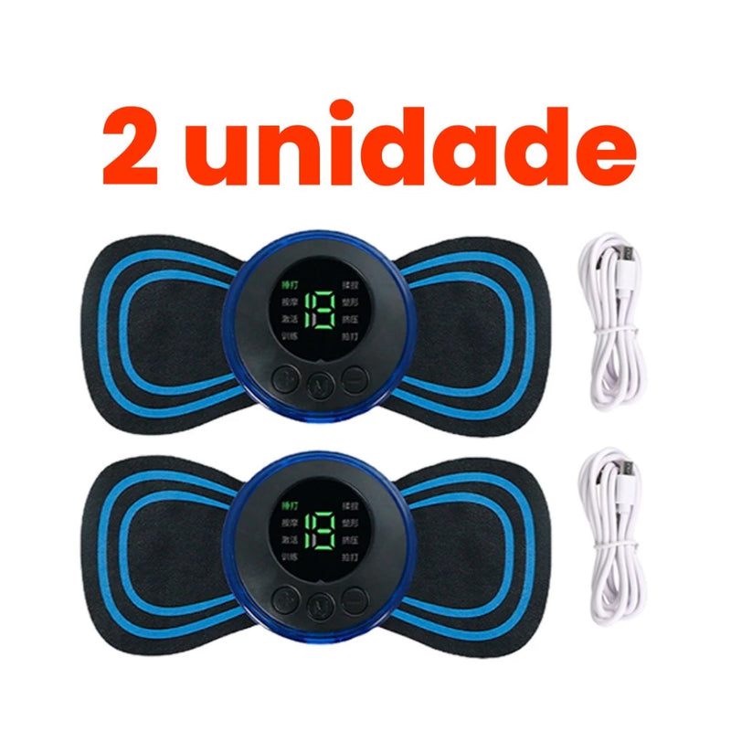 KIT Mini Massageador EMS Estimulador Elétrico