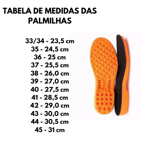 PALMILHA EM GEL P.U ORTOPÉDICA ANATOMICA