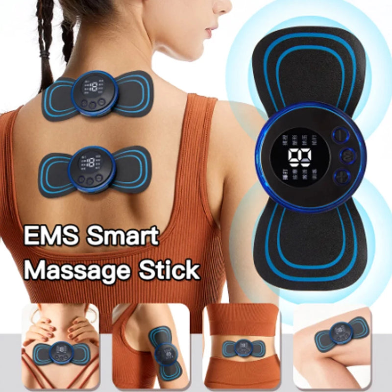KIT Mini Massageador EMS Estimulador Elétrico